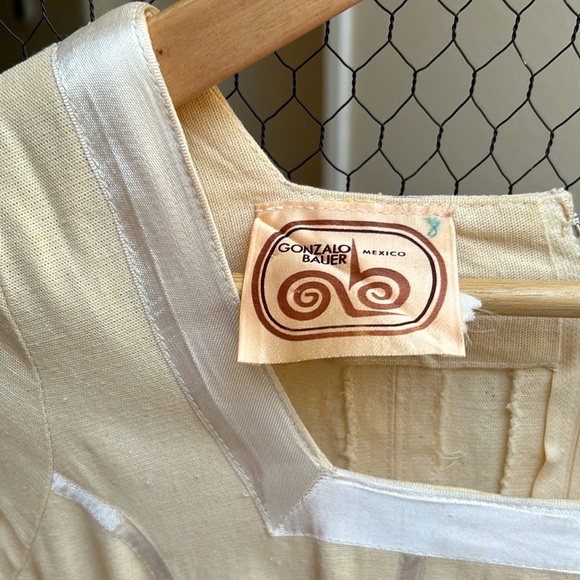 Vintage Gonzalo Bauer Handmade Mexican Embroidered Bohemian Maxi Dress - Picture 6 of 14